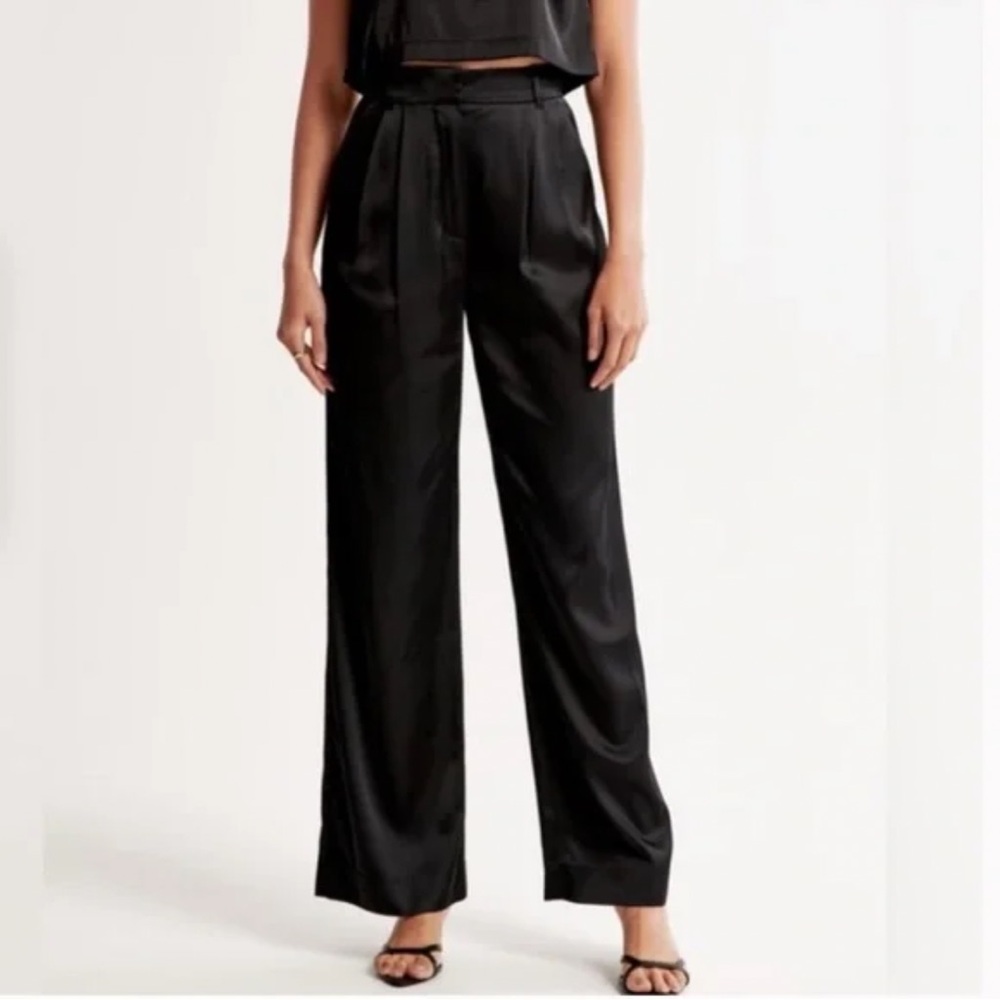 Abercrombie & Fitch Black Wide Leg Pants